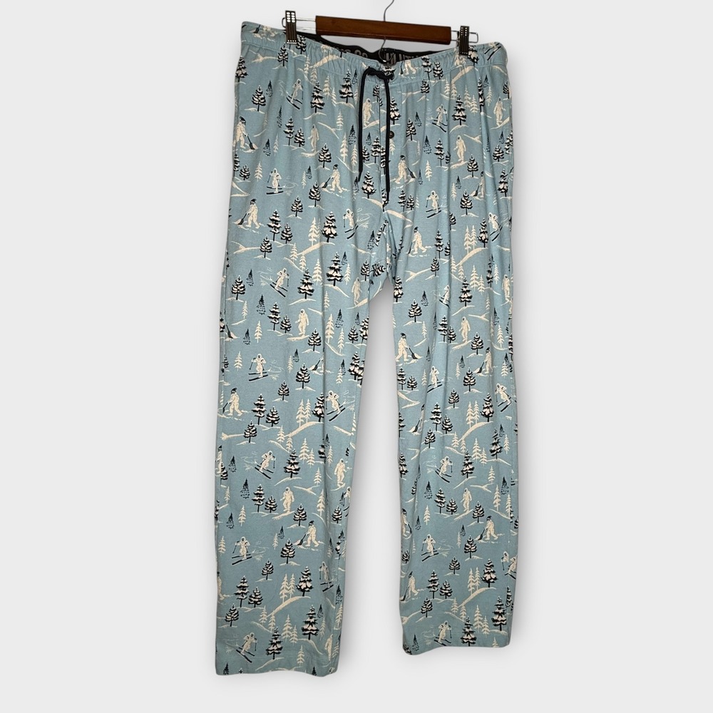 Duluth Trading Co. Bigfoot Yeti Abominable Snowman Cotton Pajama Pants XL x 32